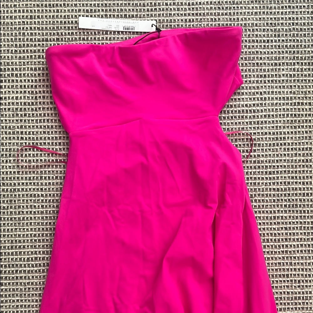 Susanna Monaco Dress Hot pink maxi strapless